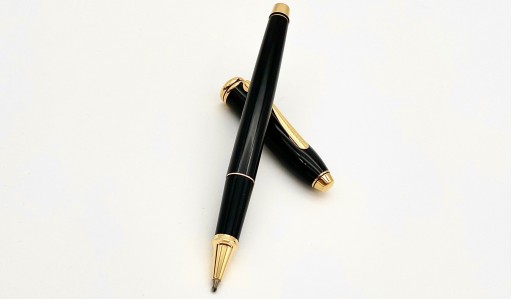 Cross Townsend Black Lacquer with 23K Gold plated Rollerball Pen